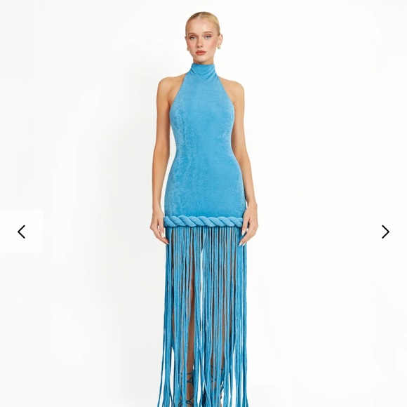 Khanum's Dresses & Skirts - Elegant Blue Halter Dress